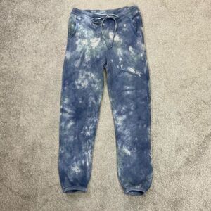 Michael Stars Womens Tie Dye Fleece Lined Jogger Sweatpants Blue Small NWOT
